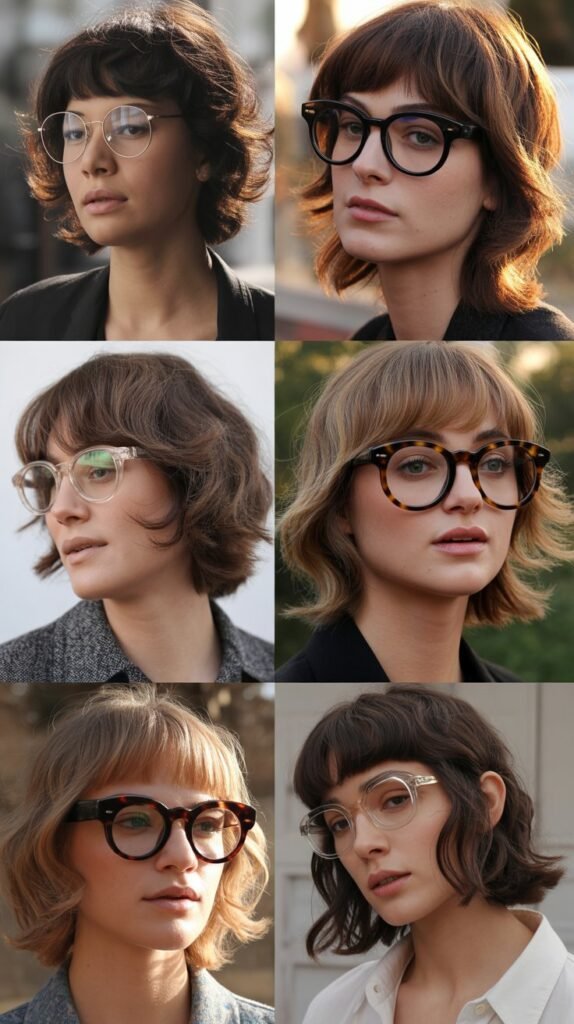  Wispy Bangs with Shaggy Medium Cut