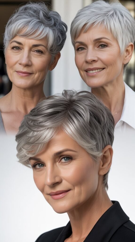 19. The Natural Gray Pixie