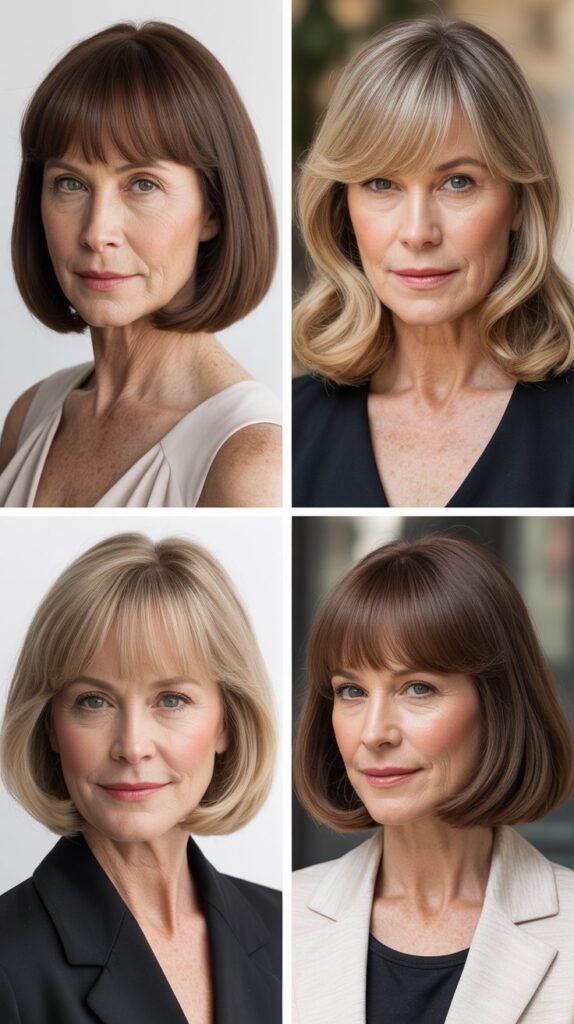 Curtain Bangs with Middle Parts