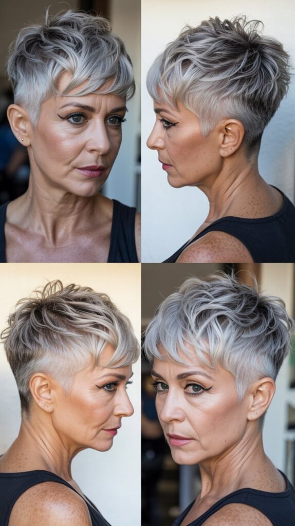 Undercut Pixie with Textured Bangs