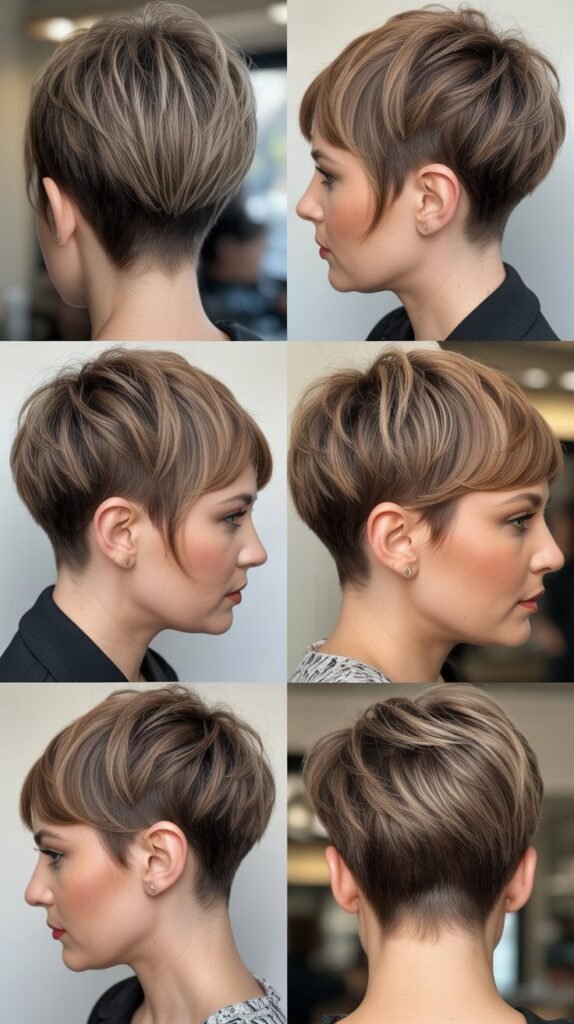 6. Choppy Pixie With Tapered Nape