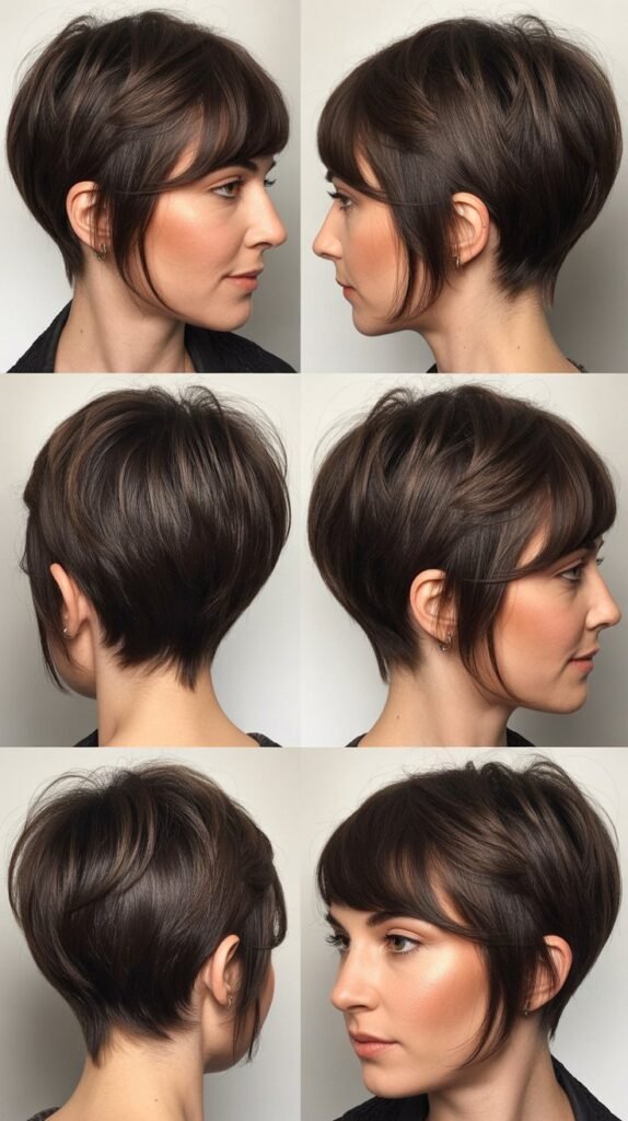 Tapered Pixie With Long Bangs