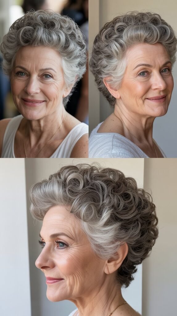  Curly Crown with Tapered Sides