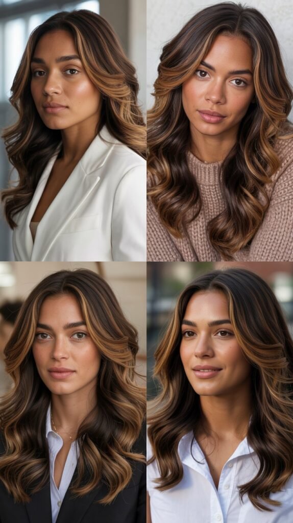 Toffee Highlights on Mocha Brown