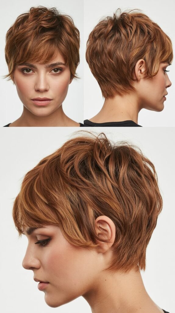 17. Shaggy Pixie with Textured Crown