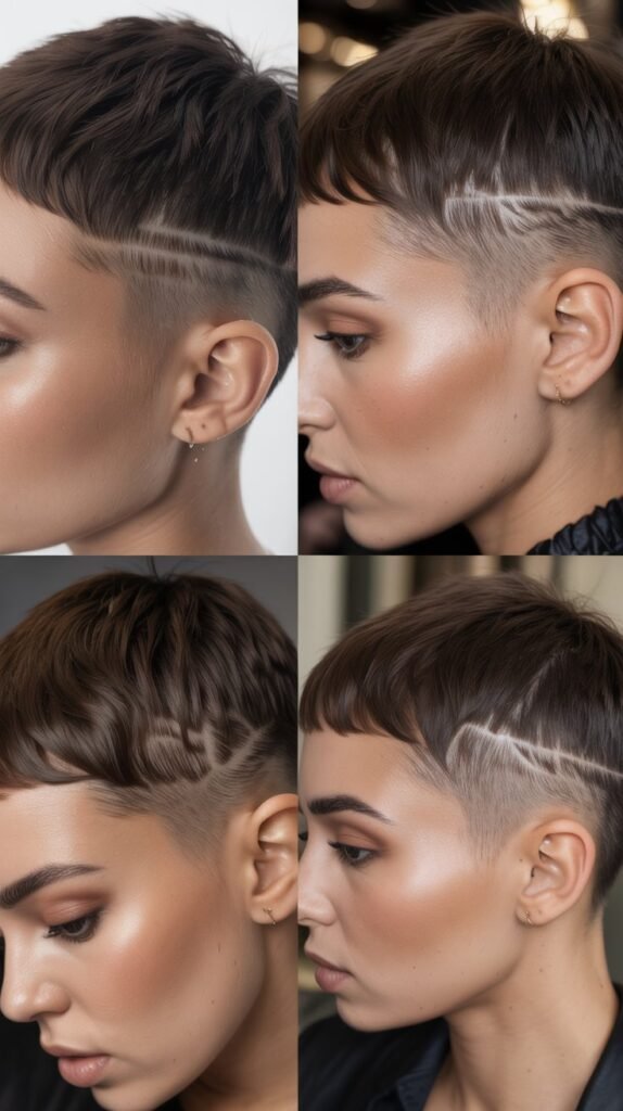 23. Pixie with Temple Fade