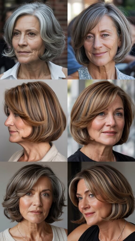 Chin-Length Bob with Lowlights
