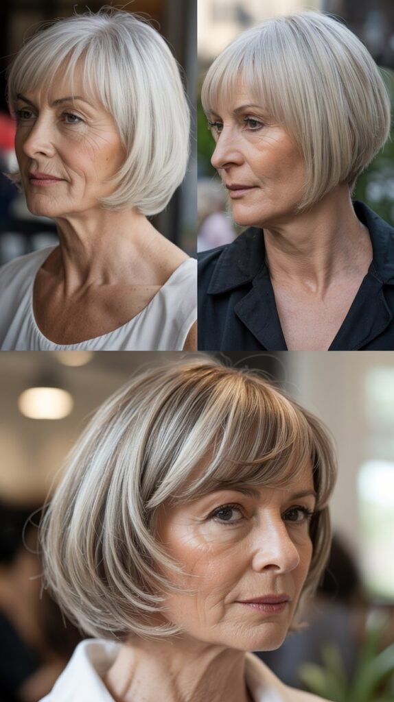 8. The Blunt Cut Bob with Interior Layers