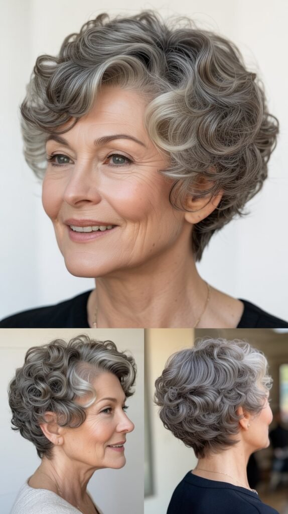1. The Curly Pixie Cut with Volume