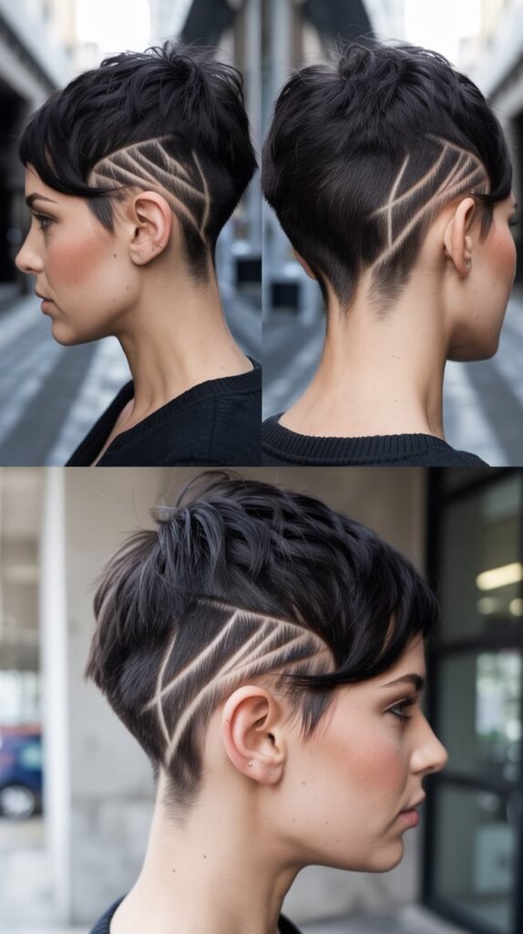 16. Edgy Pixie with Undercut Design