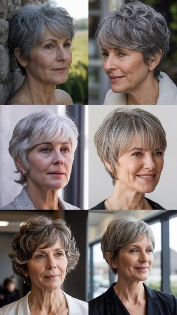 Textured Pixie with Long Bangs