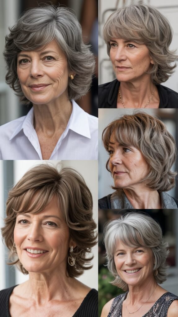 17. The Textured Shag with Curtain Bangs