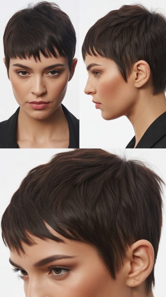 Edgy Pixie With Razor-Cut Bangs