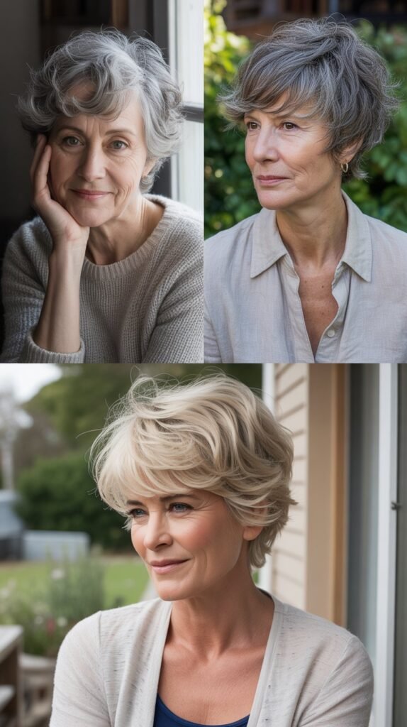 25. The Tousled Pixie with Textured Fringe