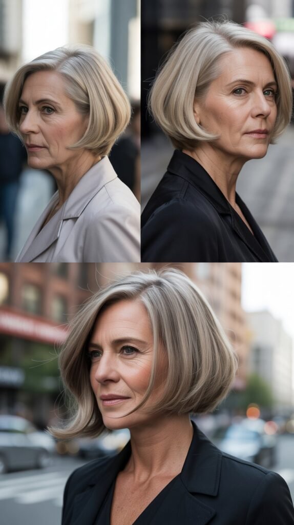 20. Asymmetrical Bob with Deep Side Part