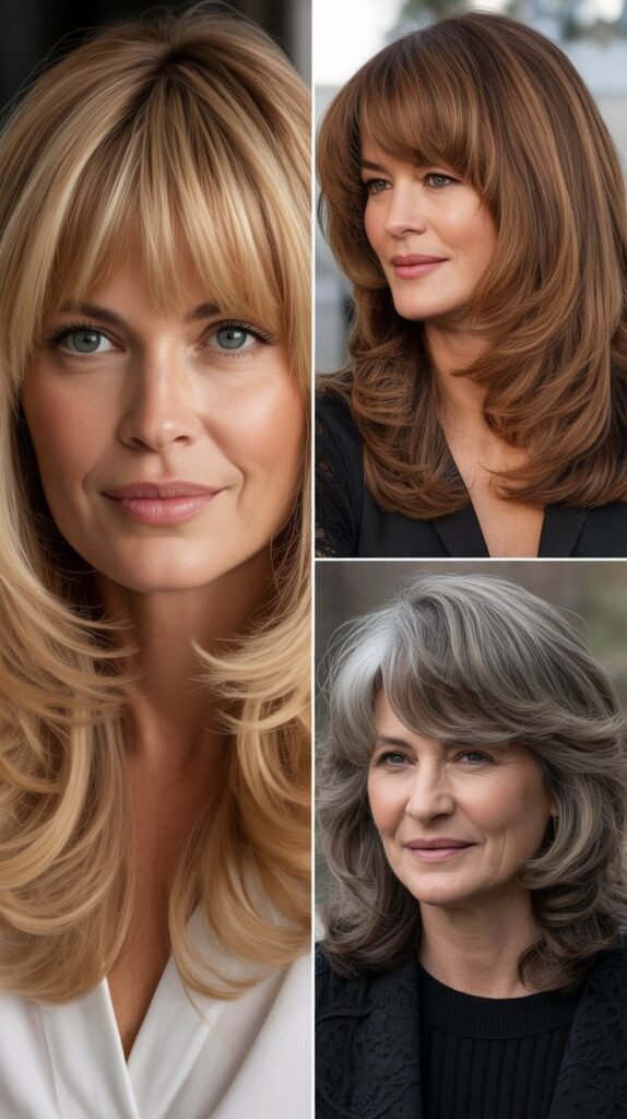 Voluminous Curtain Bangs