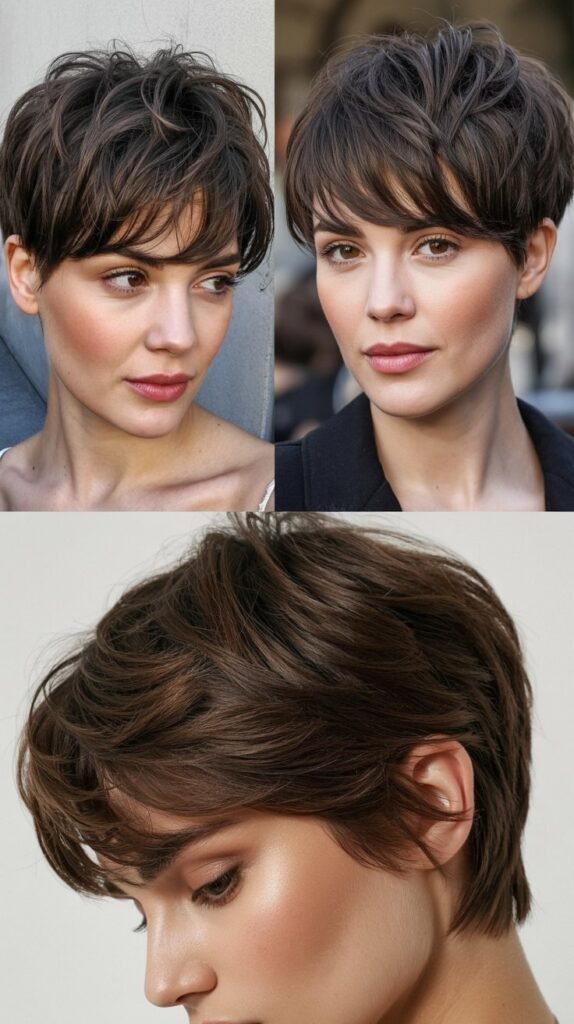 3. Choppy Layered Pixie with Wispy Bangs