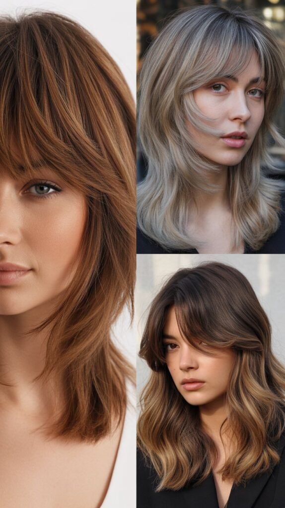 Medium Length With Piecey Wispy Bangs