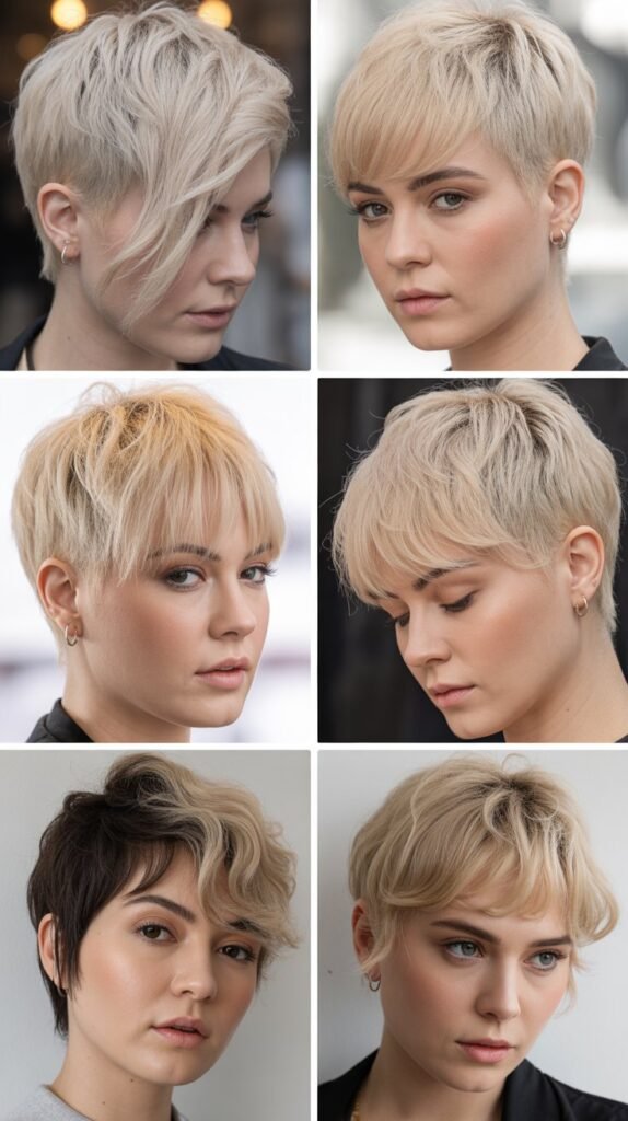 8. Choppy Pixie With Long Bangs