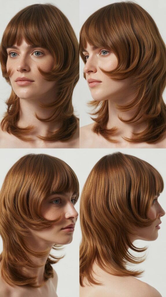 29. Cascading Layers With Arched Bangs