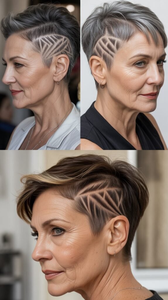 27. Pixie with Shaved Patterns at the Temple