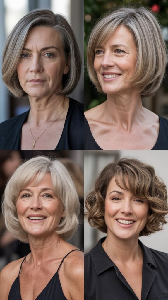  Layered Bob with Blunt Ends