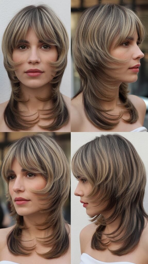 Butterfly Layers with Curtain Bangs