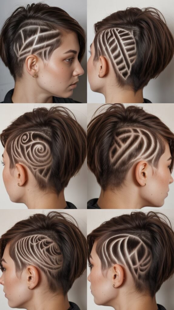 14. Pixie with Shaved Design