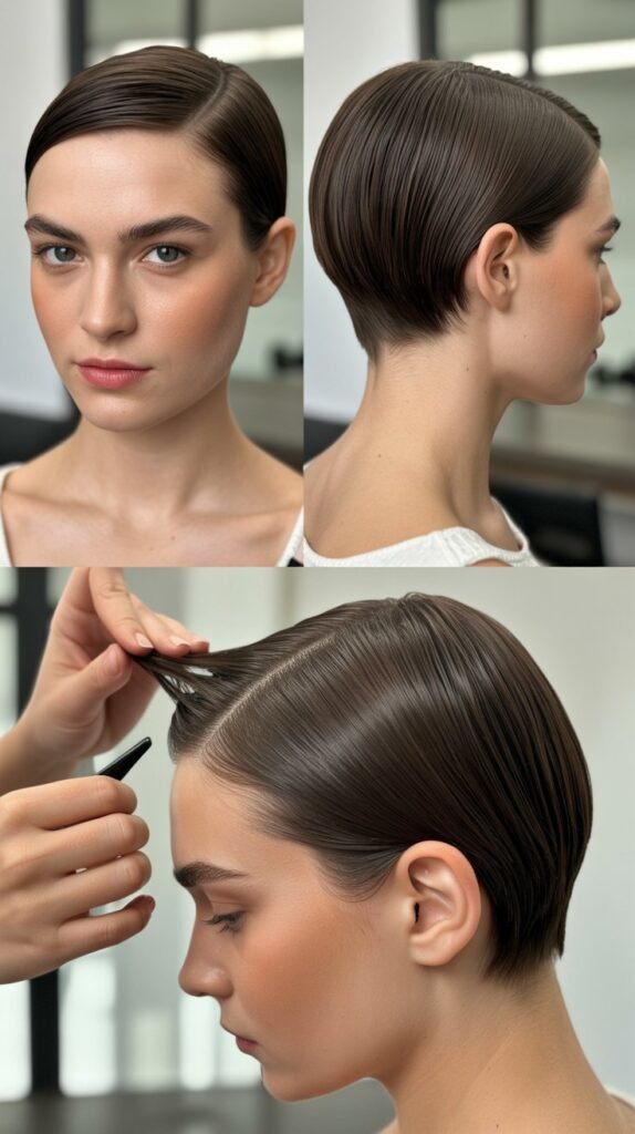 Slicked-Back Pixie