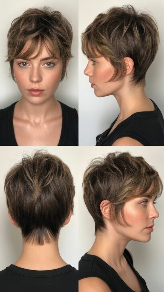   Choppy Pixie With Shaggy Layers 
