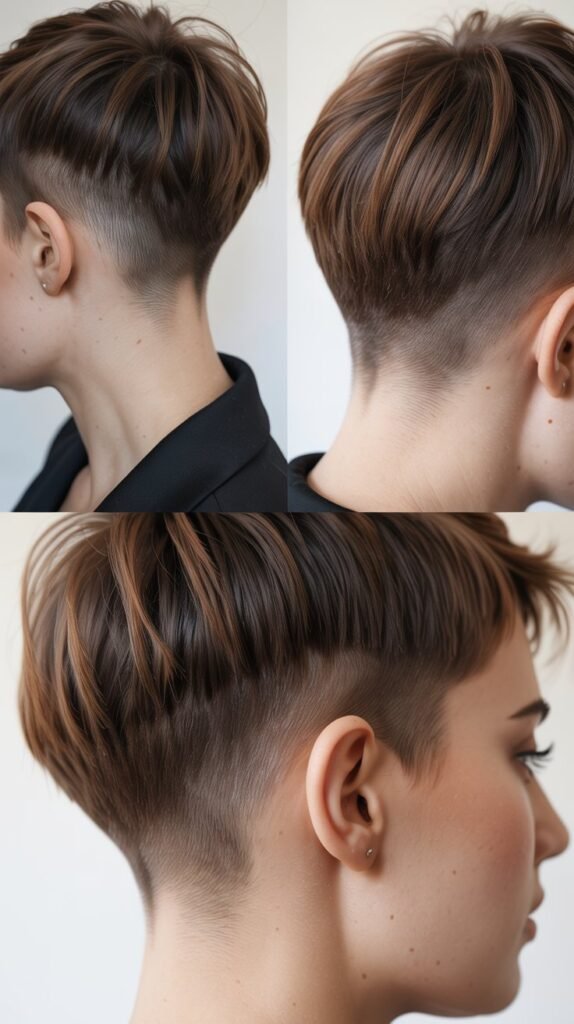 14. Pixie Cut with Tapered Neckline