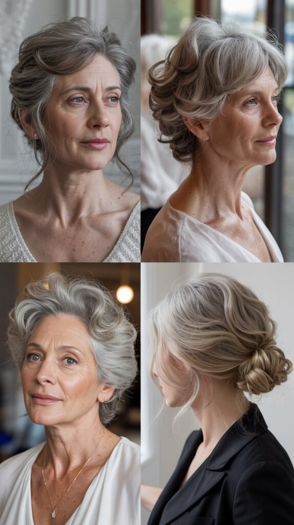 23. The Messy Updo with Volume Base