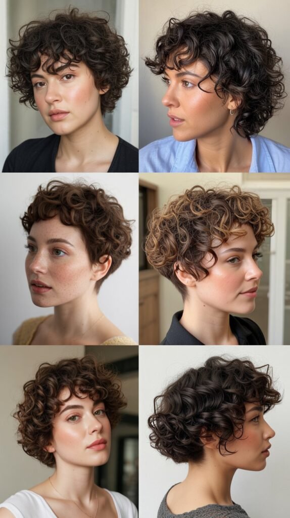24. Choppy Pixie For Curly Hair