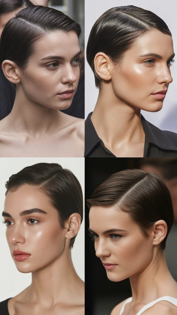 21. Slicked-Back Edgy Pixie