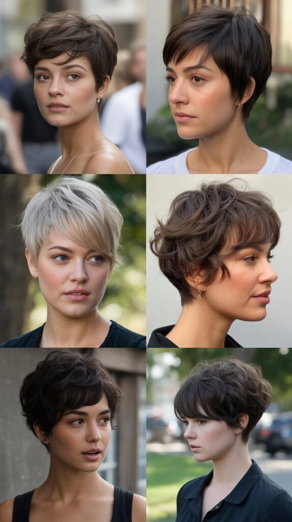 2. Textured Choppy Pixie With Side Bangs
