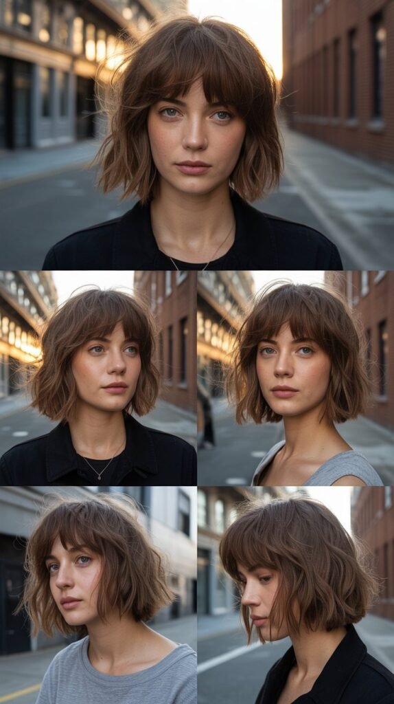 Choppy Bangs with Choppy Lob