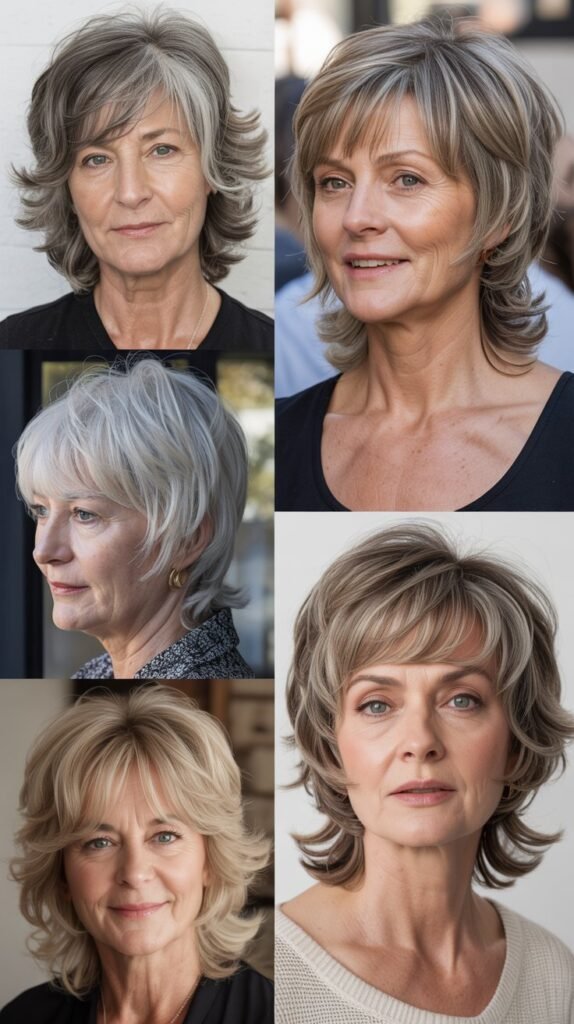 30. The Layered Shag with Piecey Bangs