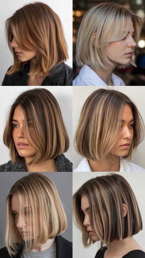 Chin-Length Bob with Highlights