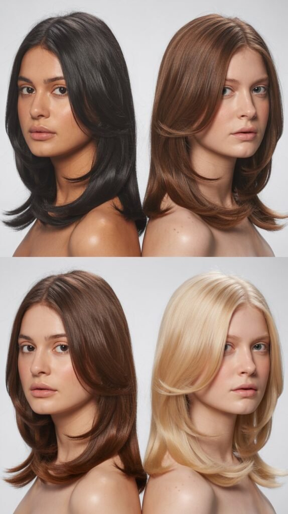 Classic Face-Framing Layers With Sleek Back