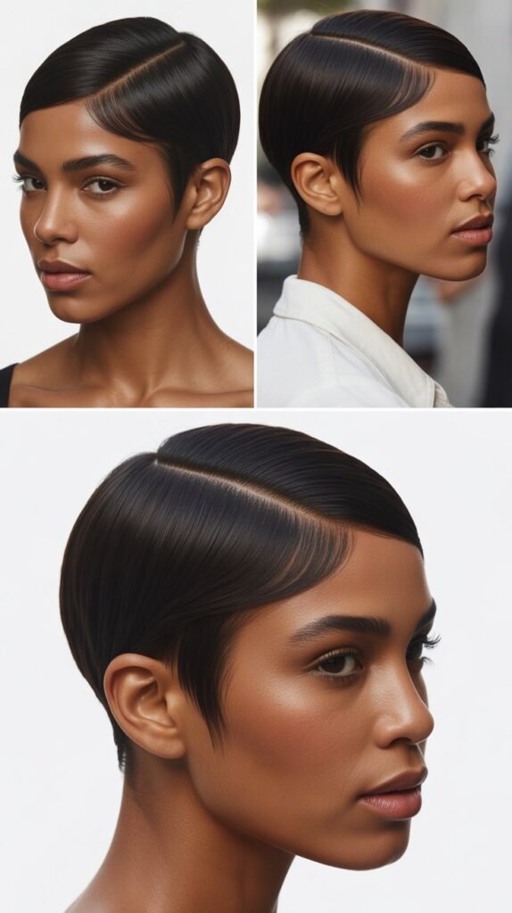 22. Sleek Pixie with Middle Part