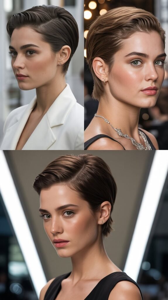 22. Slicked Back Pixie