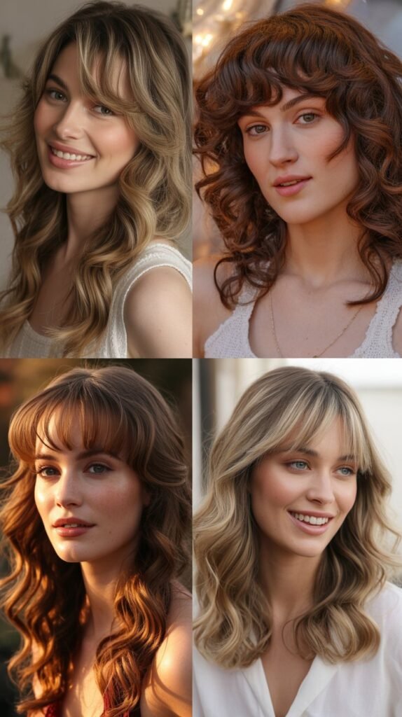 Razored Bangs with Textured Waves