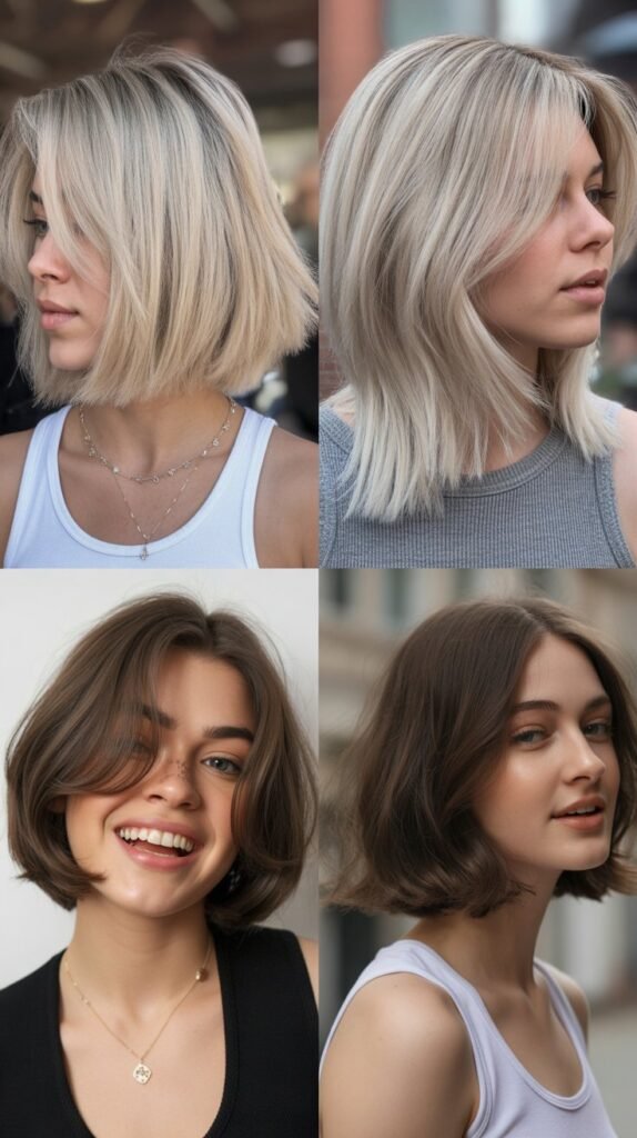 Long Bob With Razor-Cut Front Layers