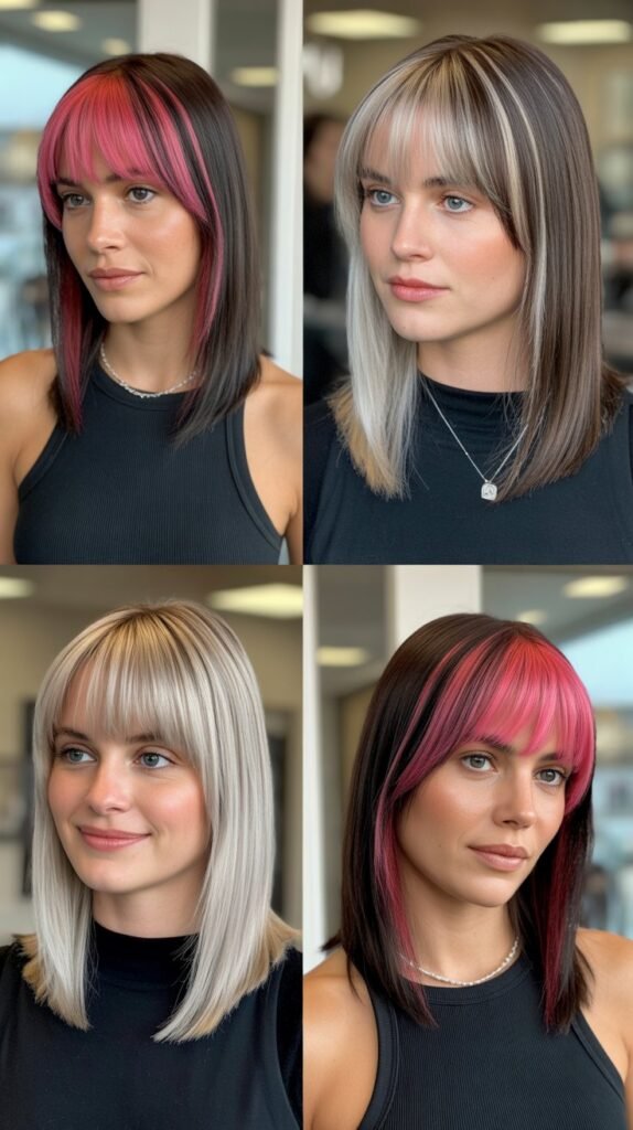  Long Bob With Face-Framing Money Pieces