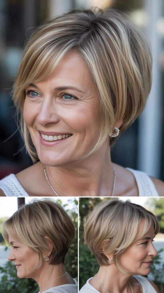  Angled Bob with Side Bangs