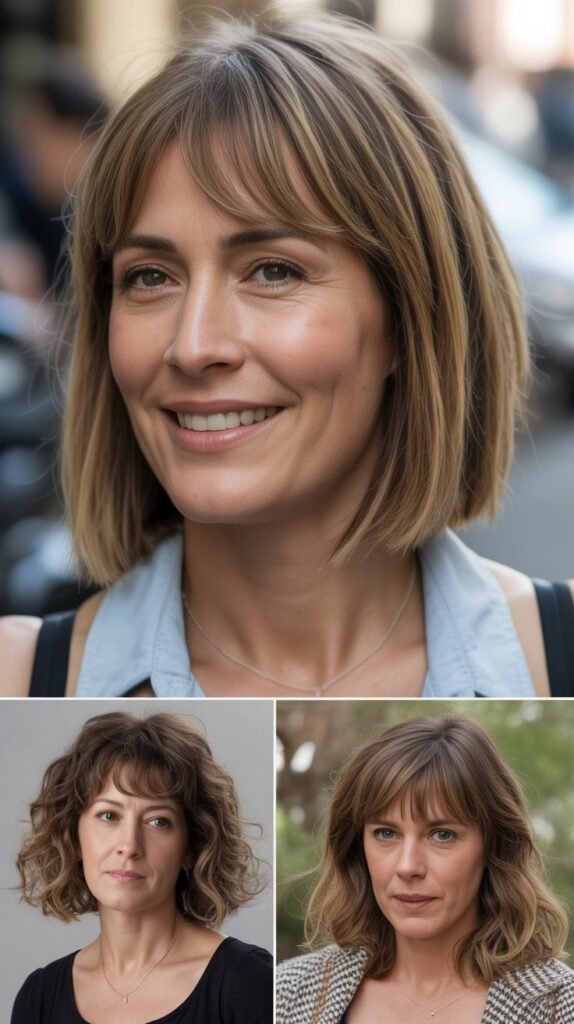  Arched Eyebrow-Grazing Bangs