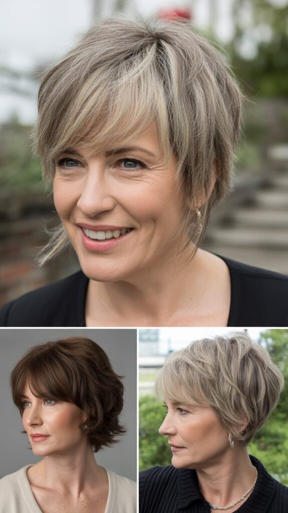 Asymmetric Razor-Cut Bangs