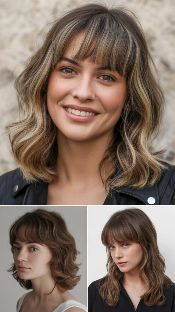  Baby Bangs With Long Layered Fringe Pieces