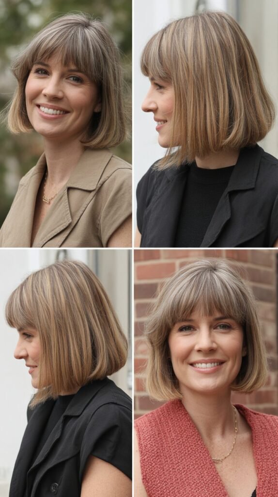  Blunt Bob with See-Through Bangs