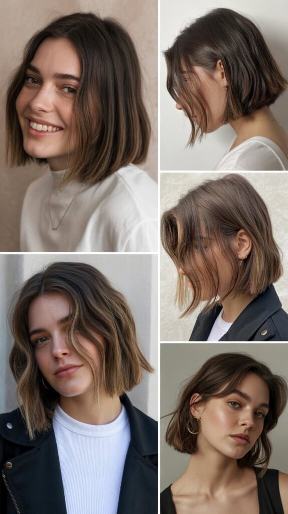  Blunt Cut Chin Bob with Internal Layers